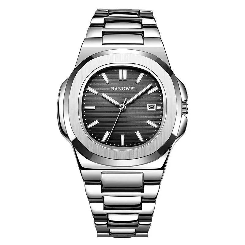 Stainless Steel Chronograph Sport Watch with Date