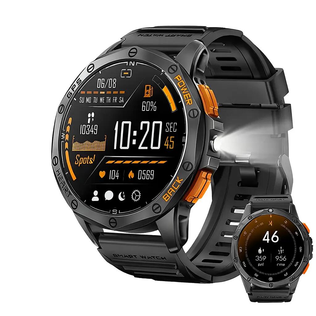 GPS Tracking Smartwatch – Bluetooth Call, Heart Rate, Compass