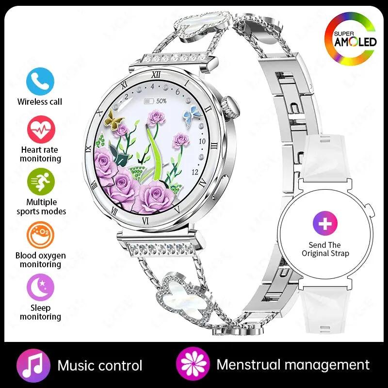 Women’s Ultra Thin Smart Watch AMOLED Bluetooth Call Fitness Tracker