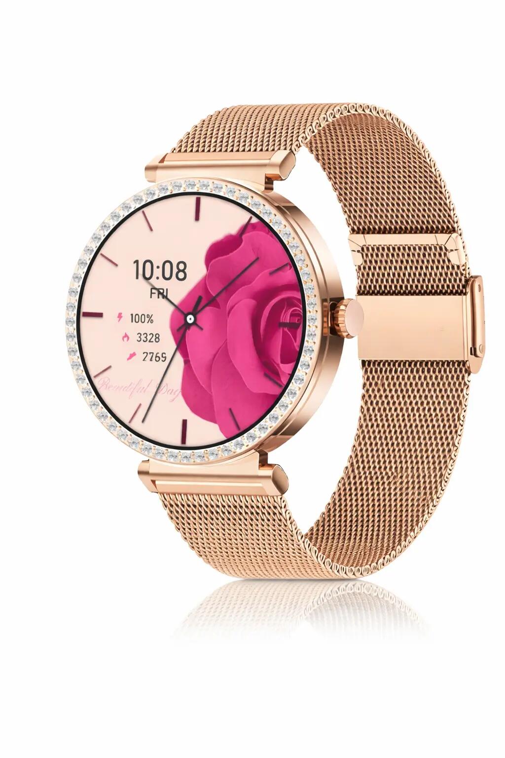 GPS Smart Watch Fitness Tracker Heart Rate Voice Call Diamond Design