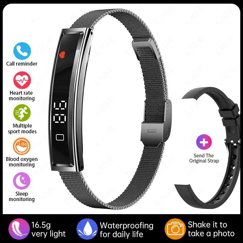 Women’s Smart Bracelet Fitness Tracker Heart Rate Monitor IP68 Waterproof