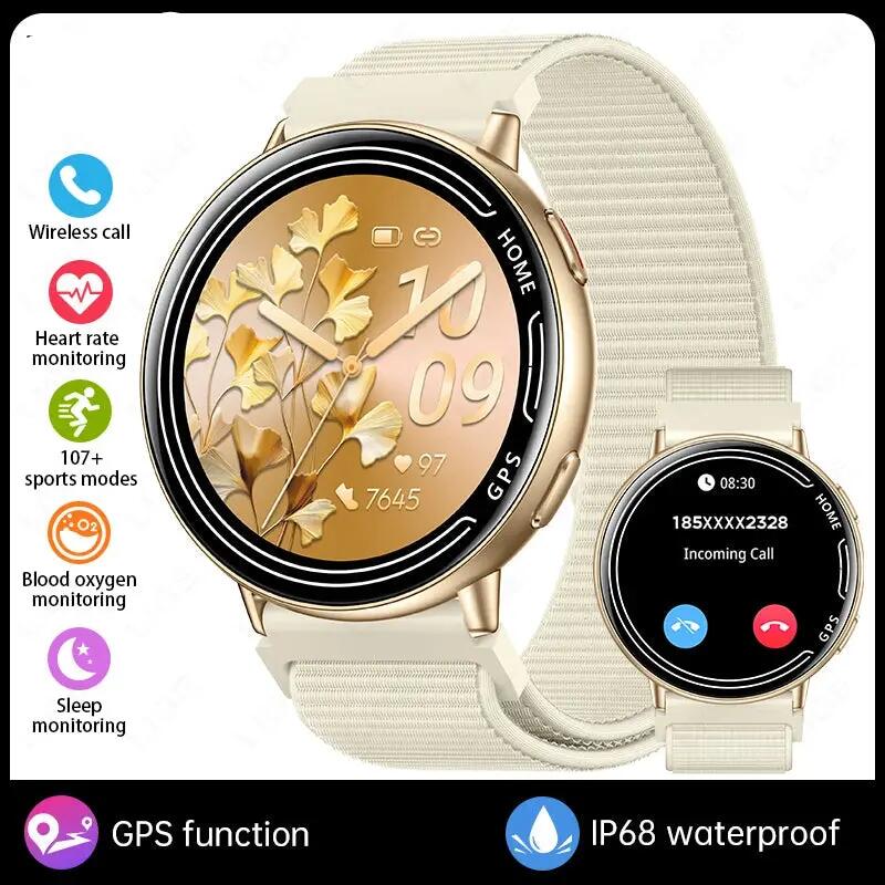 Smart Watch GPS Fitness Tracker Waterproof Bluetooth Call Heart Rate Monitor