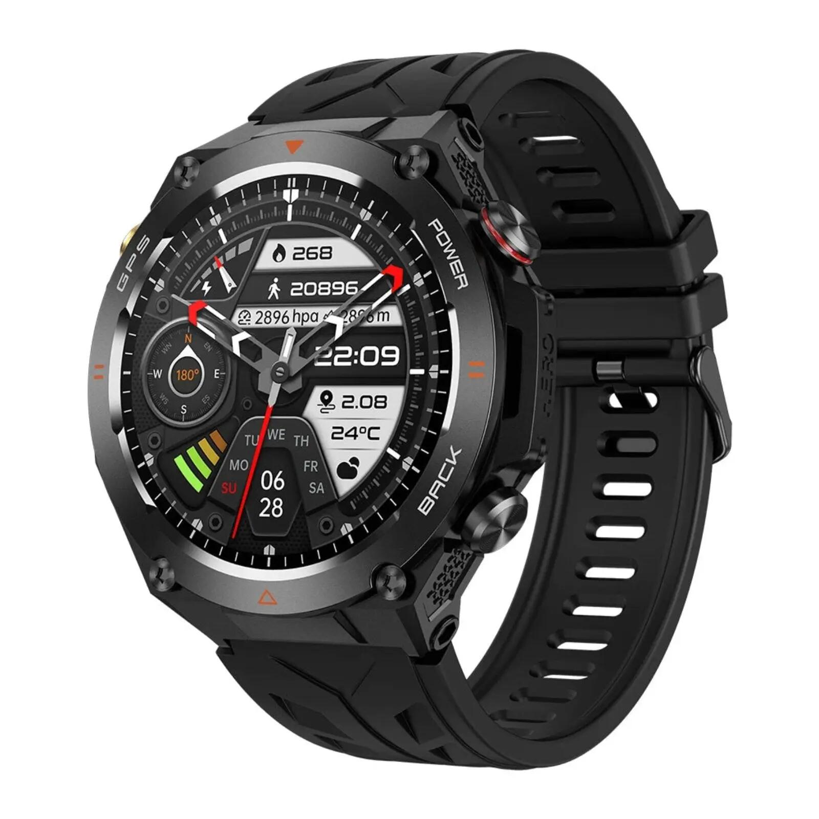 GPS Smartwatch with 1.45" HD Display, Built-in GPS, Compass, Calls & 650mAh