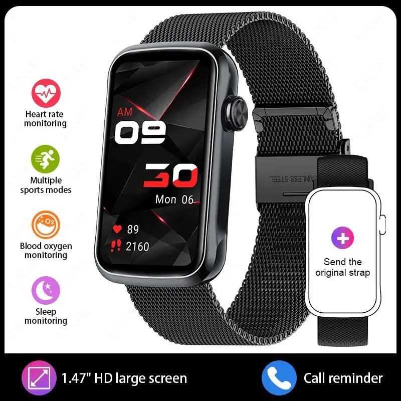 Smart Watch Fitness Tracker Heart Rate Blood Oxygen IP68 Waterproof