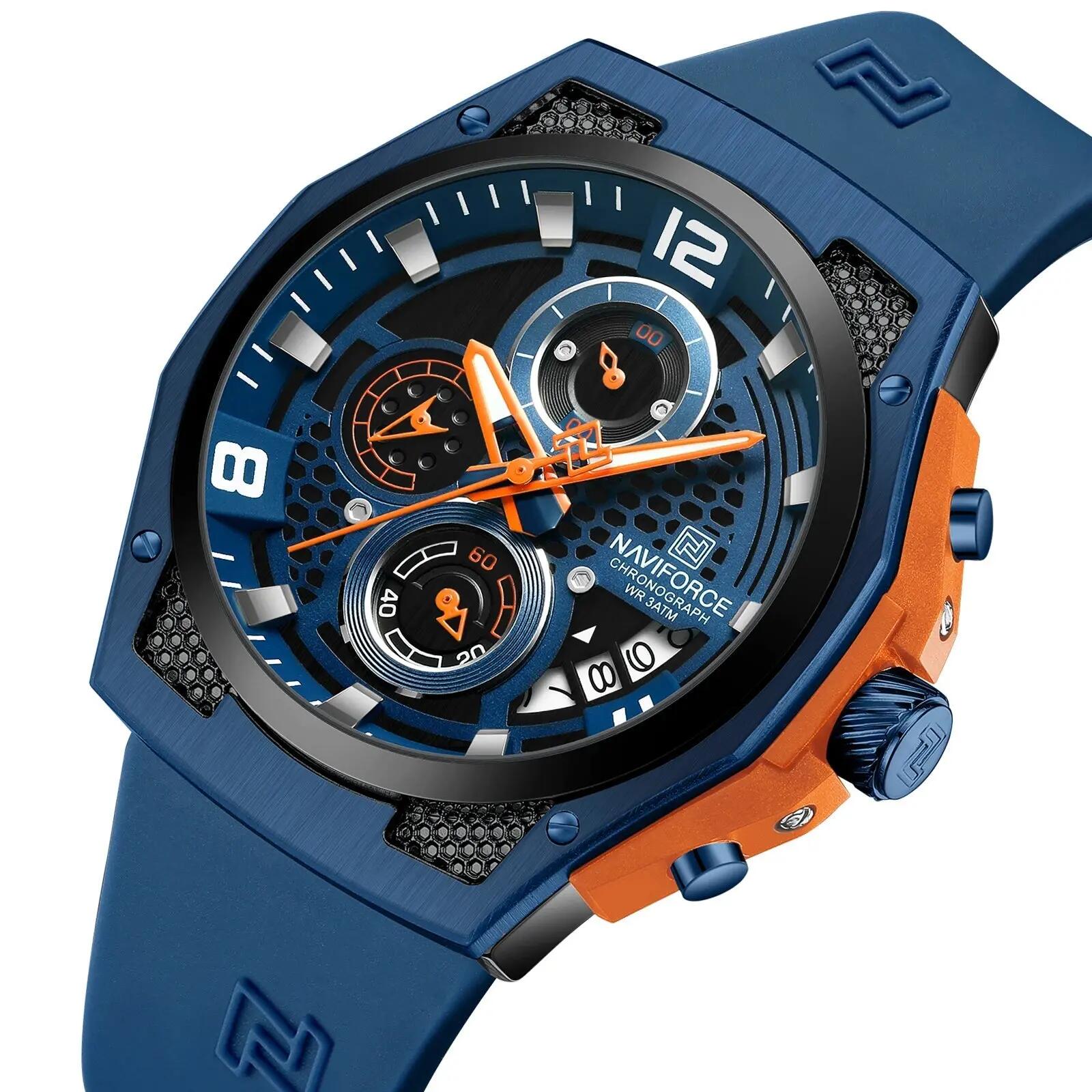Luxury Men’s Watch – Waterproof Sport Wristwatch with Silicone Strap
