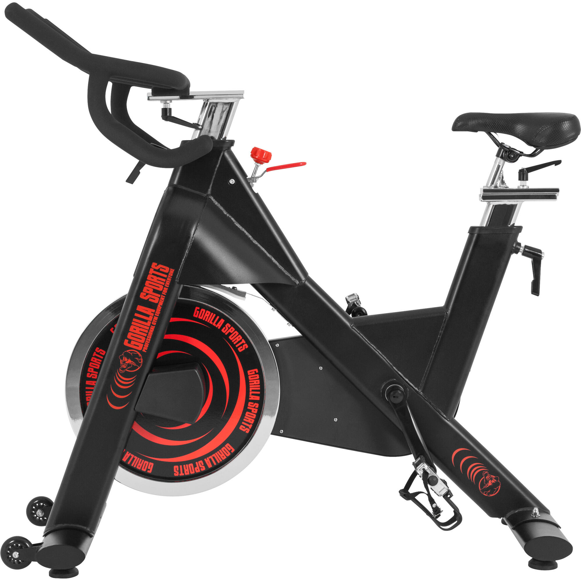 Bicicleta Indoor  Gorilla Sports Pro Rojo/Negro 7/7