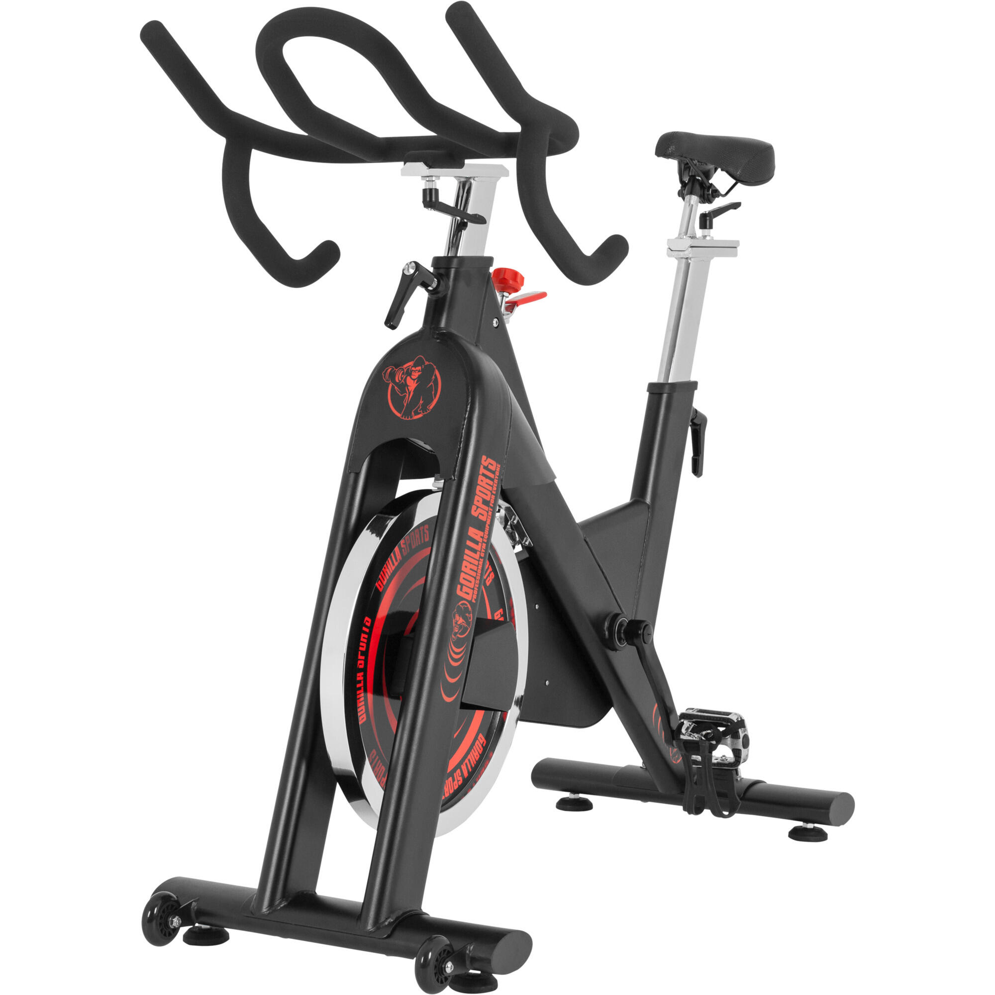 Bicicleta Indoor  Gorilla Sports Pro Rojo/Negro 4/7
