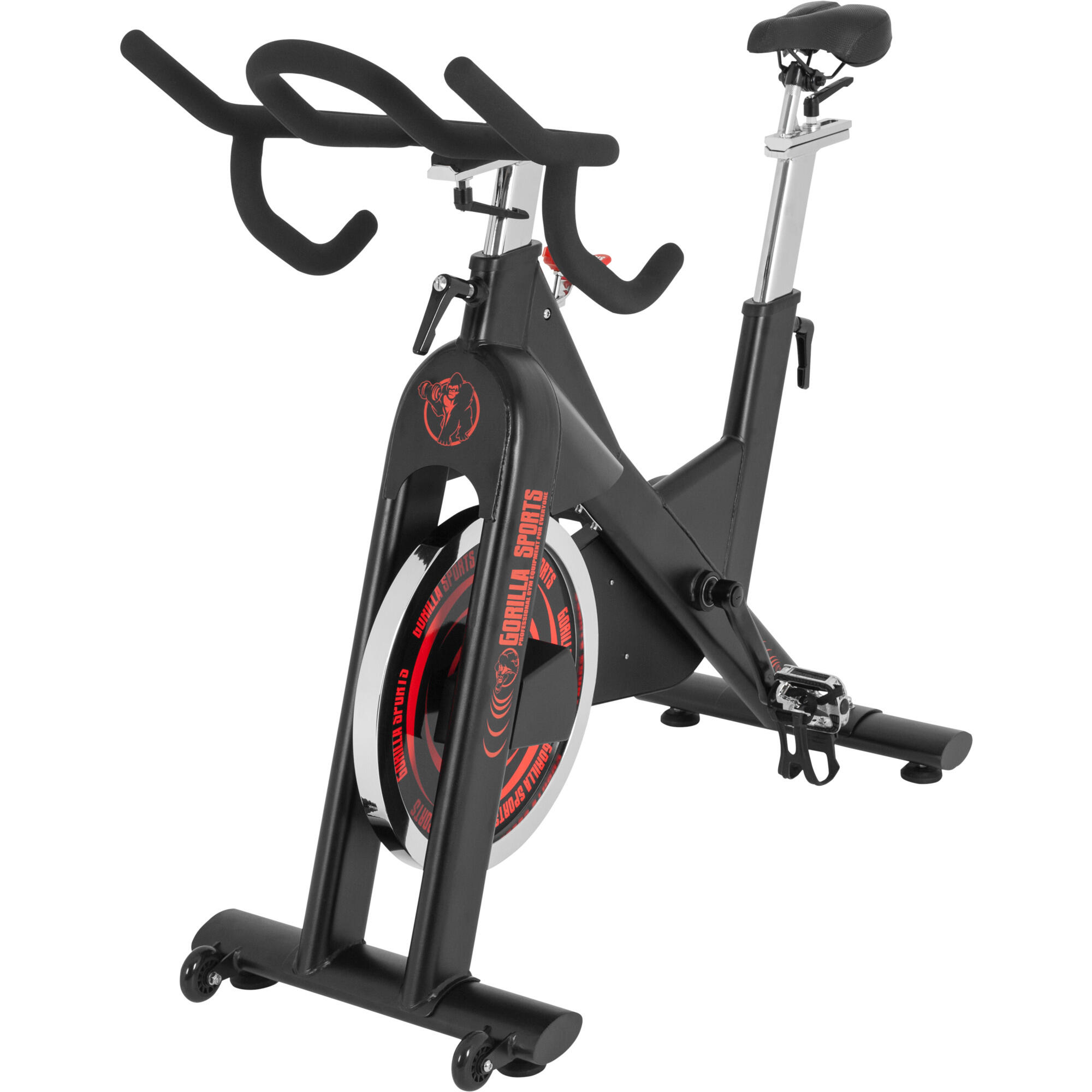 Bicicleta Indoor  Gorilla Sports Pro Rojo/Negro 2/7