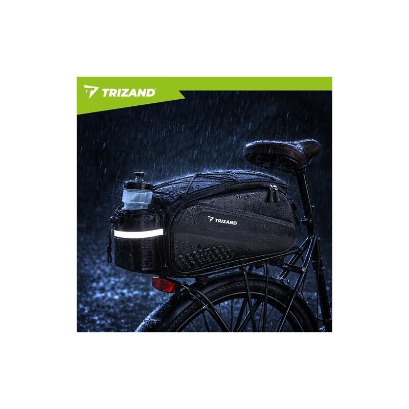Bolsa para bicicleta con portabultos 10 litros correa para el hombro negra 8/15