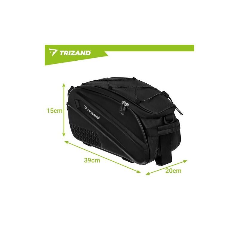 Bolsa para bicicleta con portabultos 10 litros correa para el hombro negra 14/15