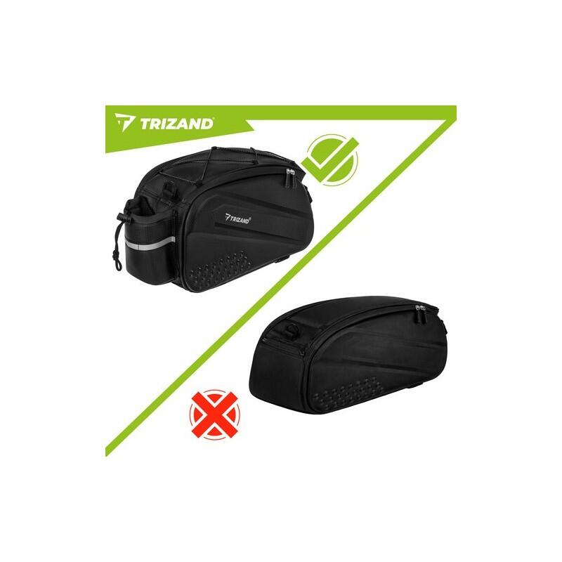 Bolsa para bicicleta con portabultos 10 litros correa para el hombro negra 11/15