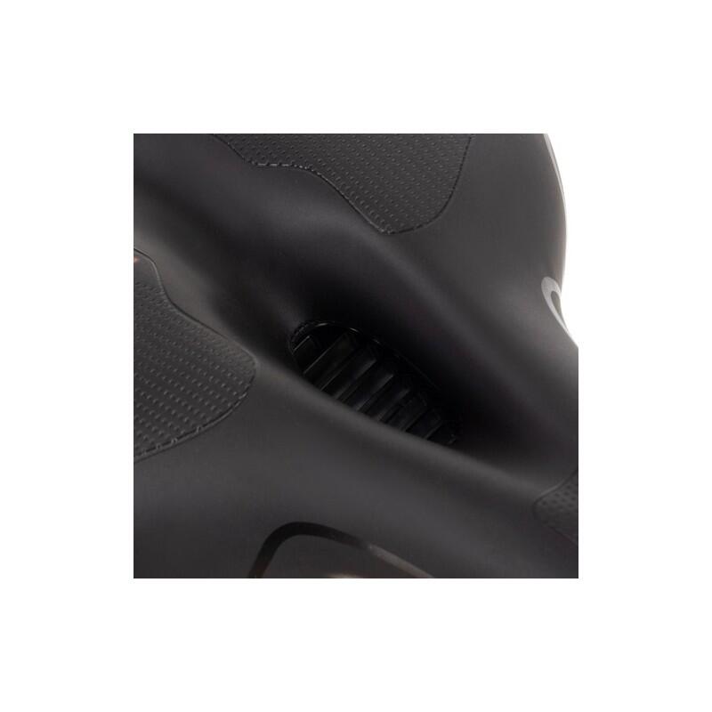 Șa bicicletă Comfort Foam Damă/Bărbați - Negru - Cu husă șa