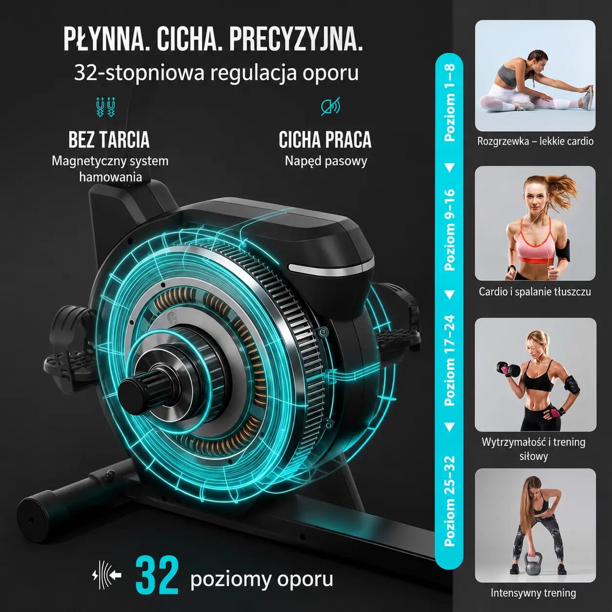 Rower poziomy elektromagnetyczny Christopeit RS 4000 11/14