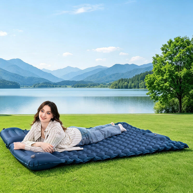 Saltea gonflabilă de camping pentru 2 persoane, 202 x 130 cm