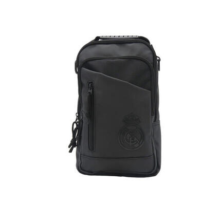 Sac bandoulière enfant Real Madrid avec bandoulière réglable et poche, bleu