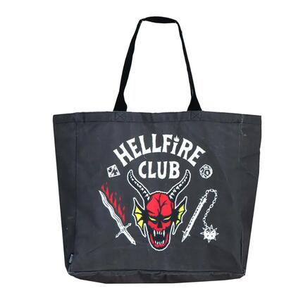 Sac cabas XL adulte Stranger Things Hellfire Club noir en polyester