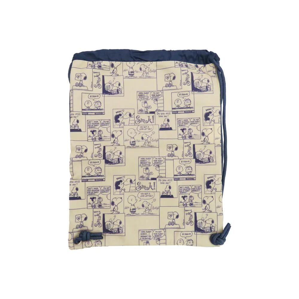 Borsa sportiva per bambini Snoopy Peanuts con coulisse regolabile - Blu 2/3