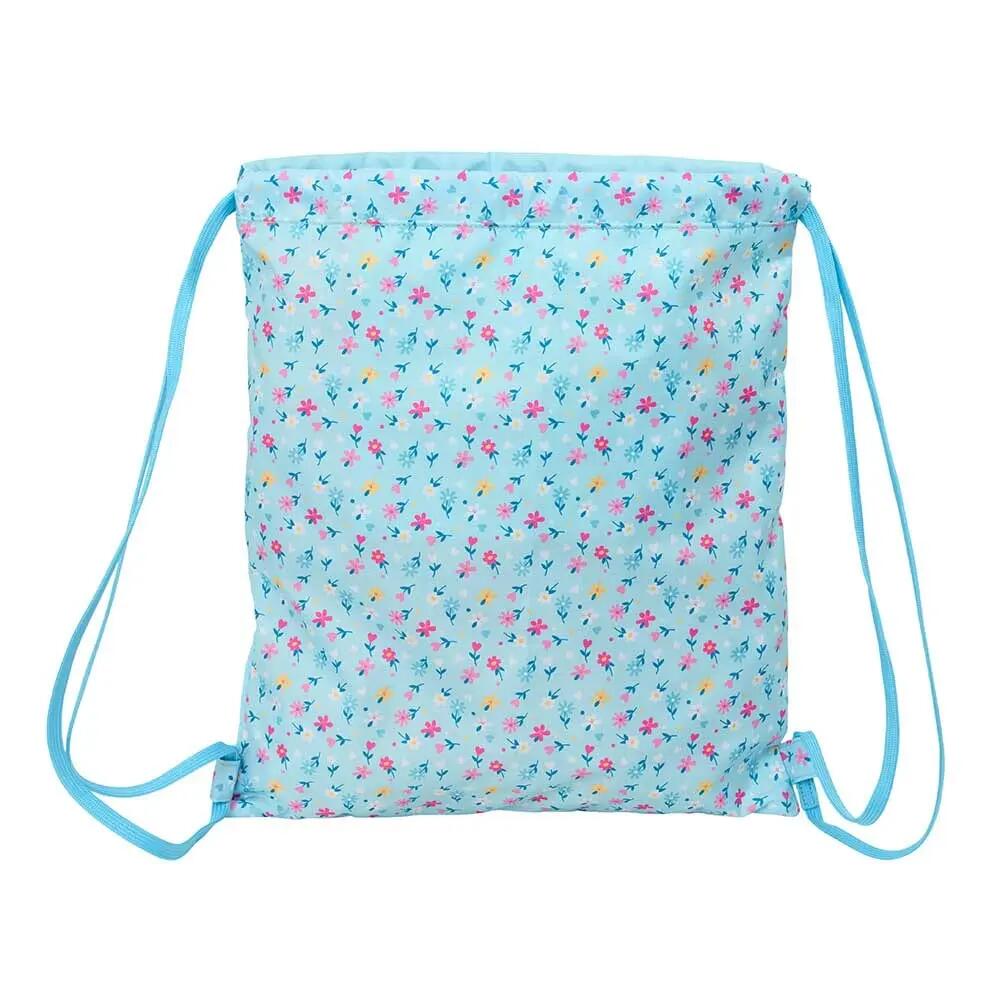 Borsa sportiva per bambini Blackfit8 Petals con coulisse e tasca, blu 2/7