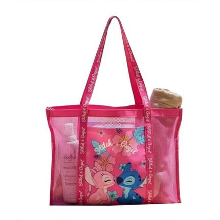 Stitch Kinder-Strandtasche aus Netzgewebe mit stabilen Griffen, blau