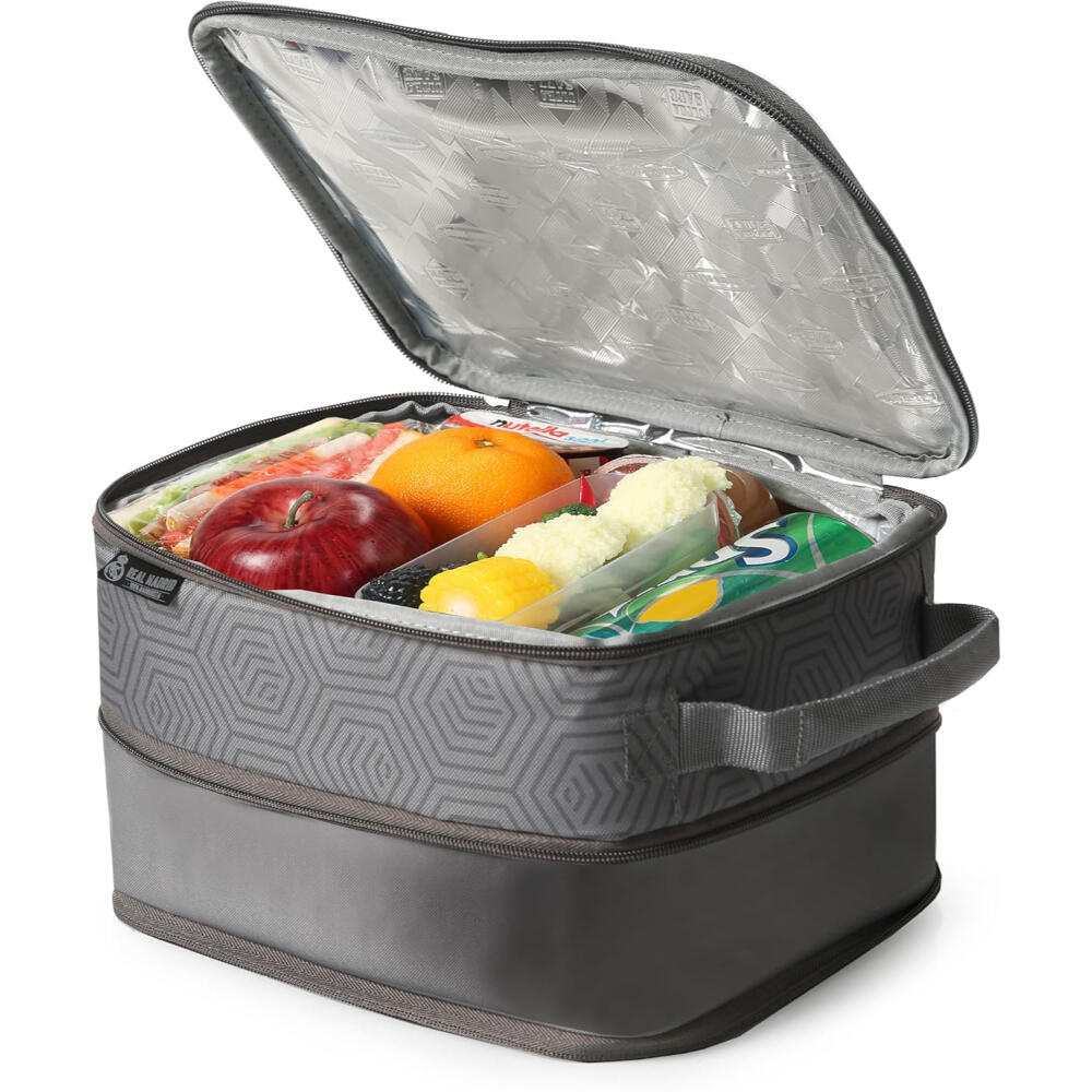 Kinderlunchtas Real Madrid thermisch met bakje 650 ml grijs 2/6