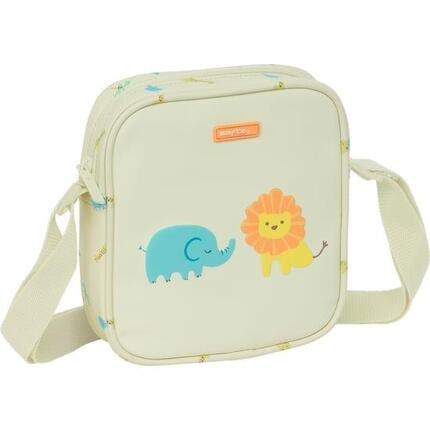 Sac bandoulière enfant style jungle, beige, avec bandoulière ajustable
