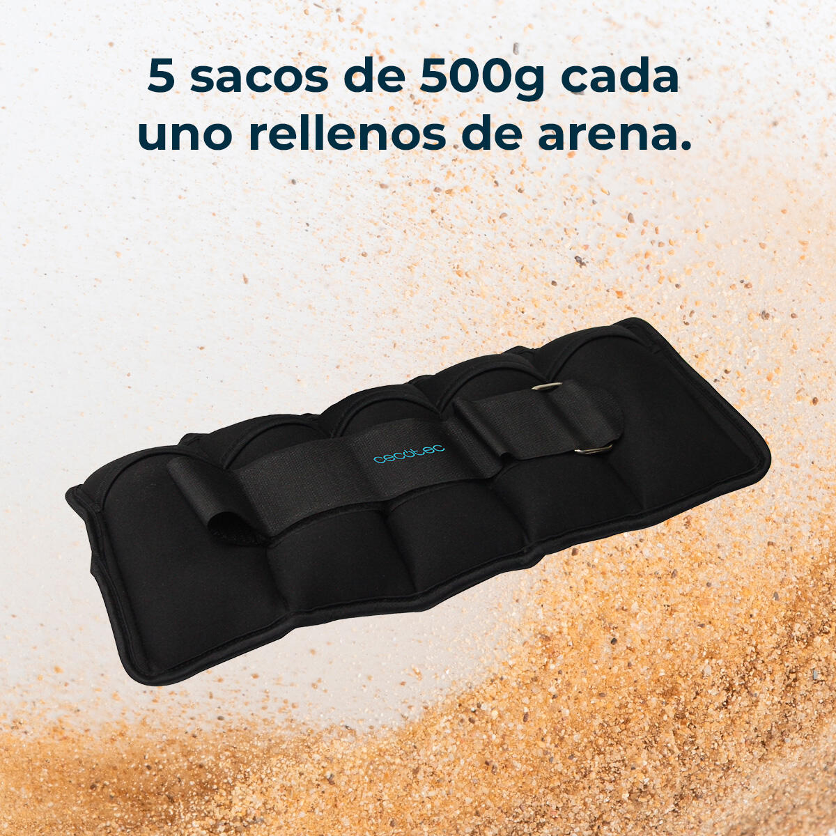 Cecotec Tobiillera y muñequera con peso Drumfit AnkelBell 2500 Neo 6/7