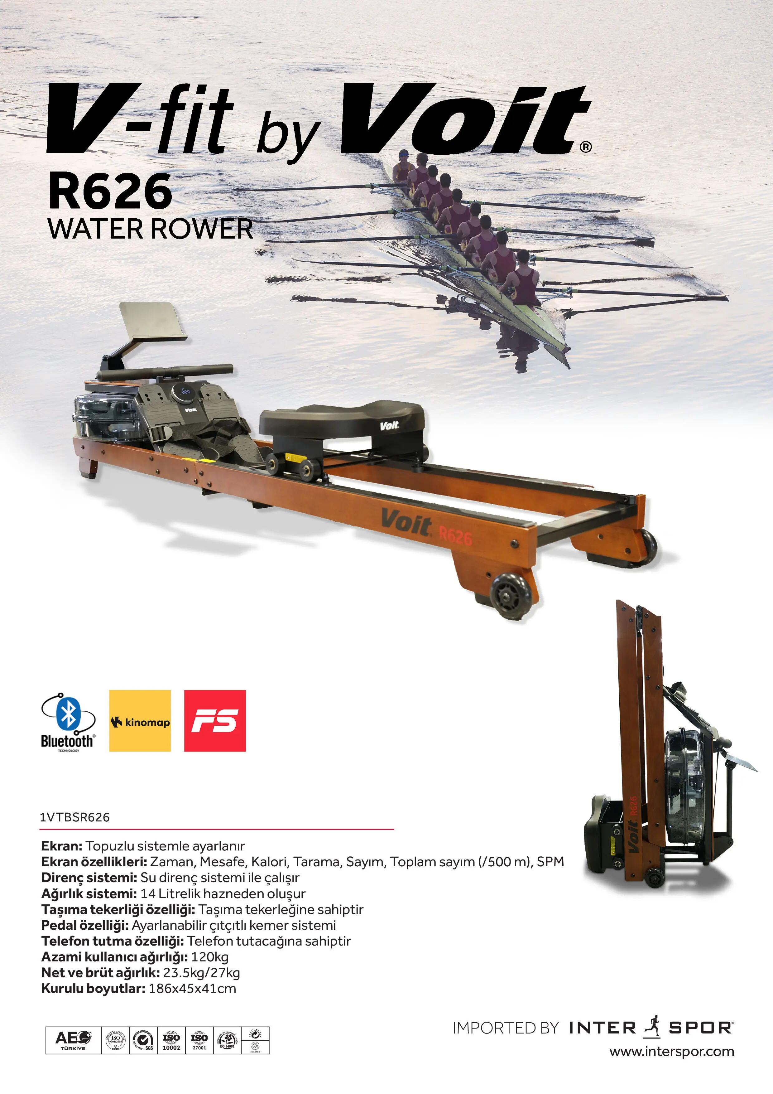 Voit R626 13 LİTRE WATER ROWER SU KÜREĞİ KONDİSYON KÜREĞİ 6/6