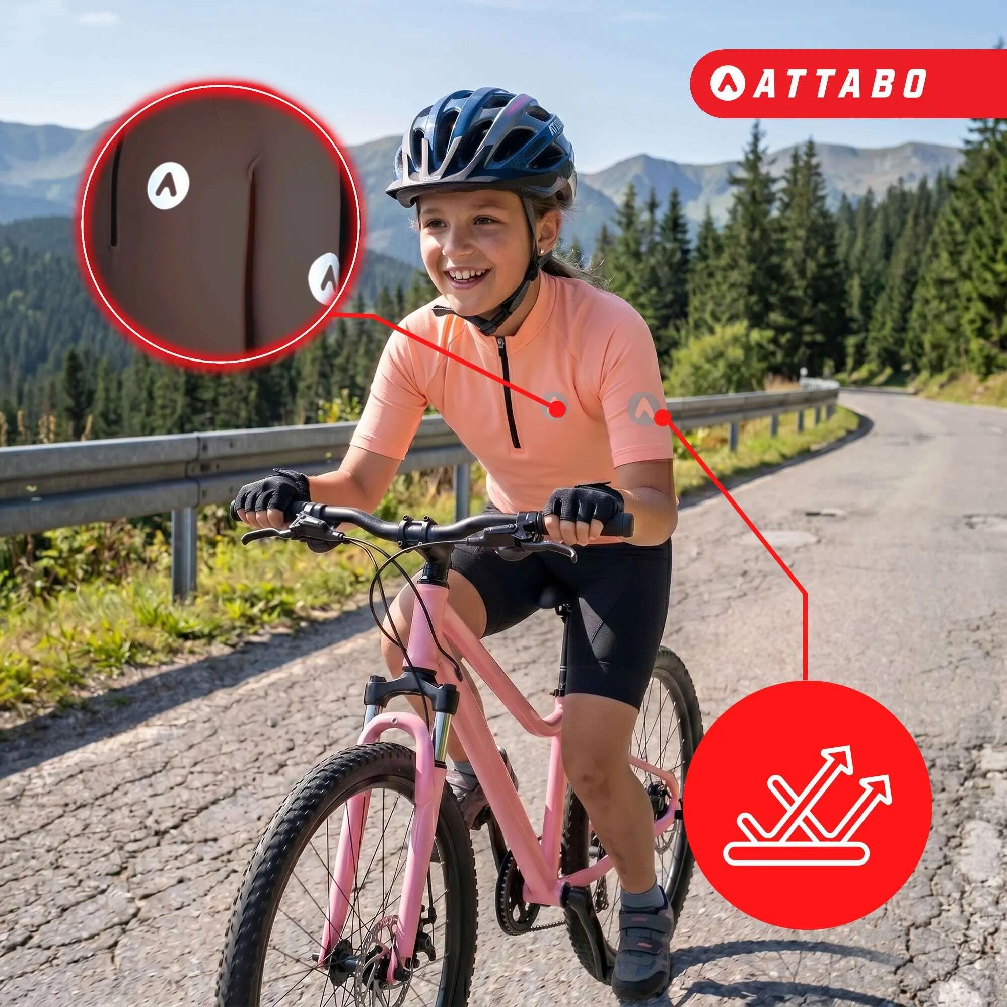 Camiseta de ciclismo para niños ATTABO TEVRA JR 7/8