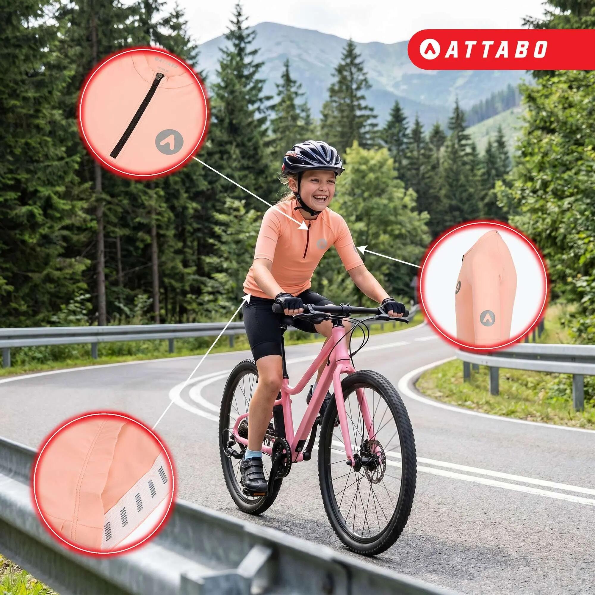 Camiseta de ciclismo para niños ATTABO TEVRA JR 5/8
