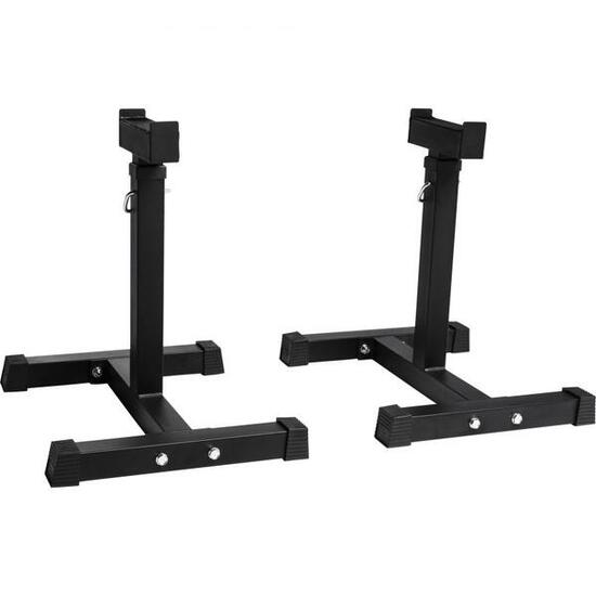 SUPPORT DE BARRE RÉGLABLE – REPOSE BARRE| MUSCULATION