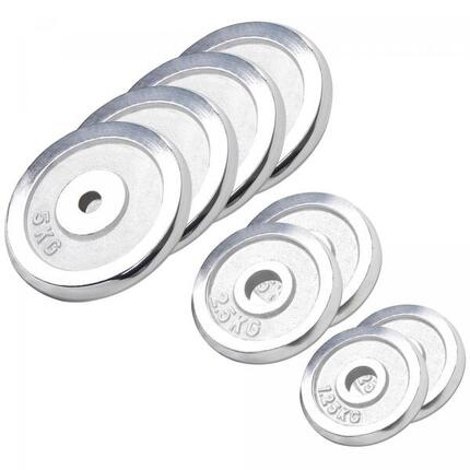 8 DISQUES DE POIDS CHROMÉS |DIAMETRE 31 MM| MUSCULATION |4x5, 2x2,5 ET 2x1,25KG
