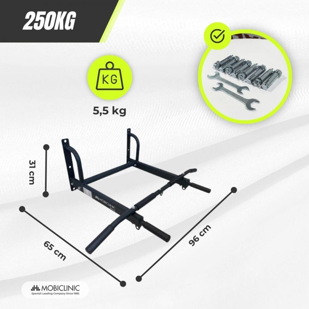 Barra de dominadas Kit de anclaje incluido Asas antideslizantes 2/9