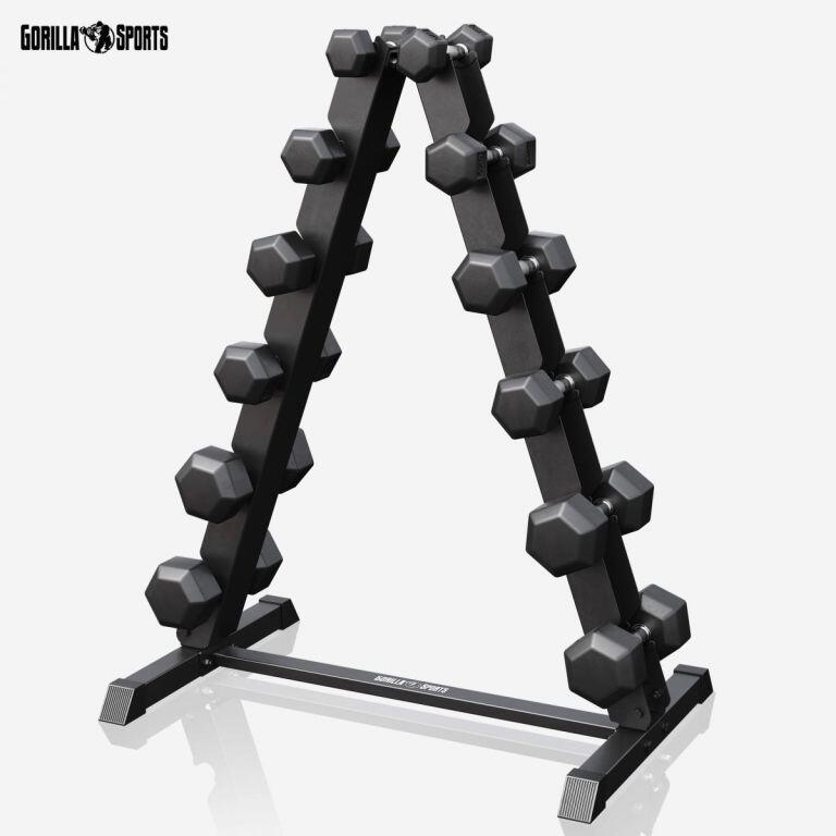 Dumbbell standaard - Halterrek - Voor 12 dumbbells - Belastbaar tot 300 kg 5/7
