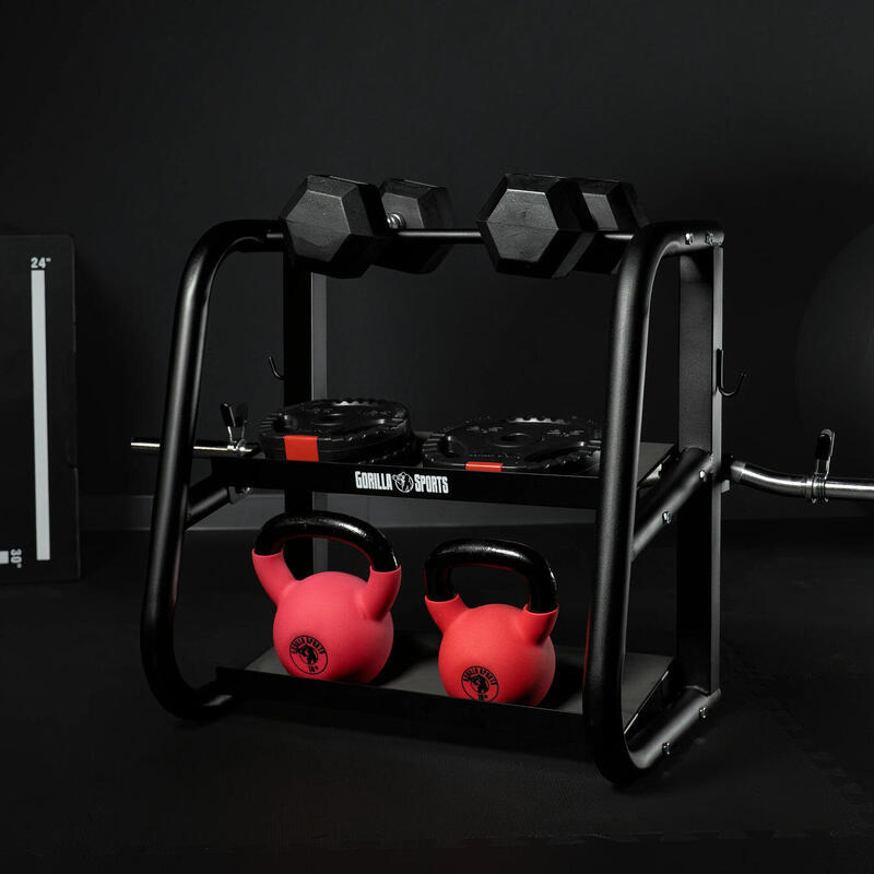 Suport pentru gantere multifunctional, Gorilla Sports®