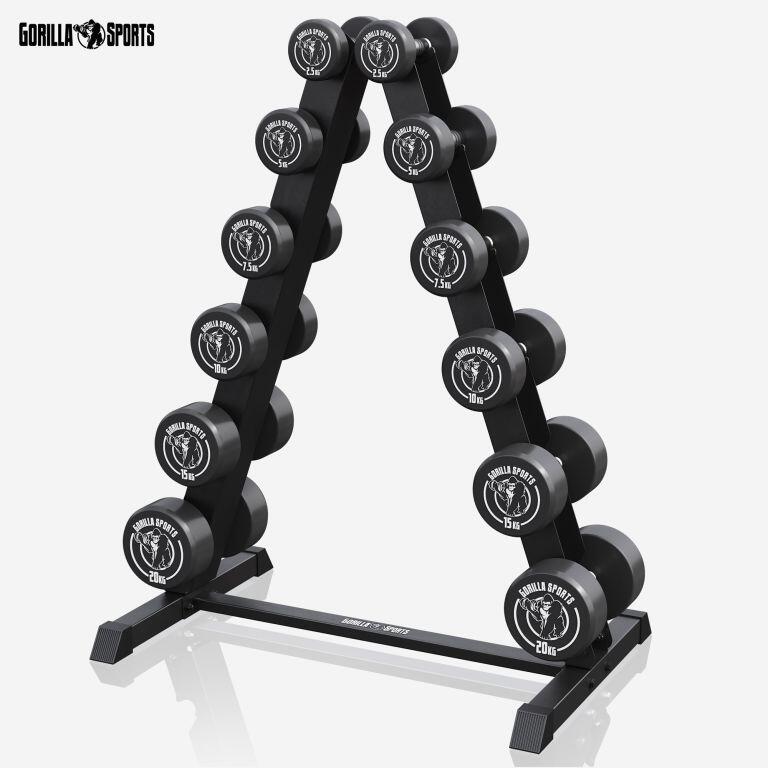 Dumbbell standaard - Halterrek - Voor 12 dumbbells - Belastbaar tot 300 kg 4/7