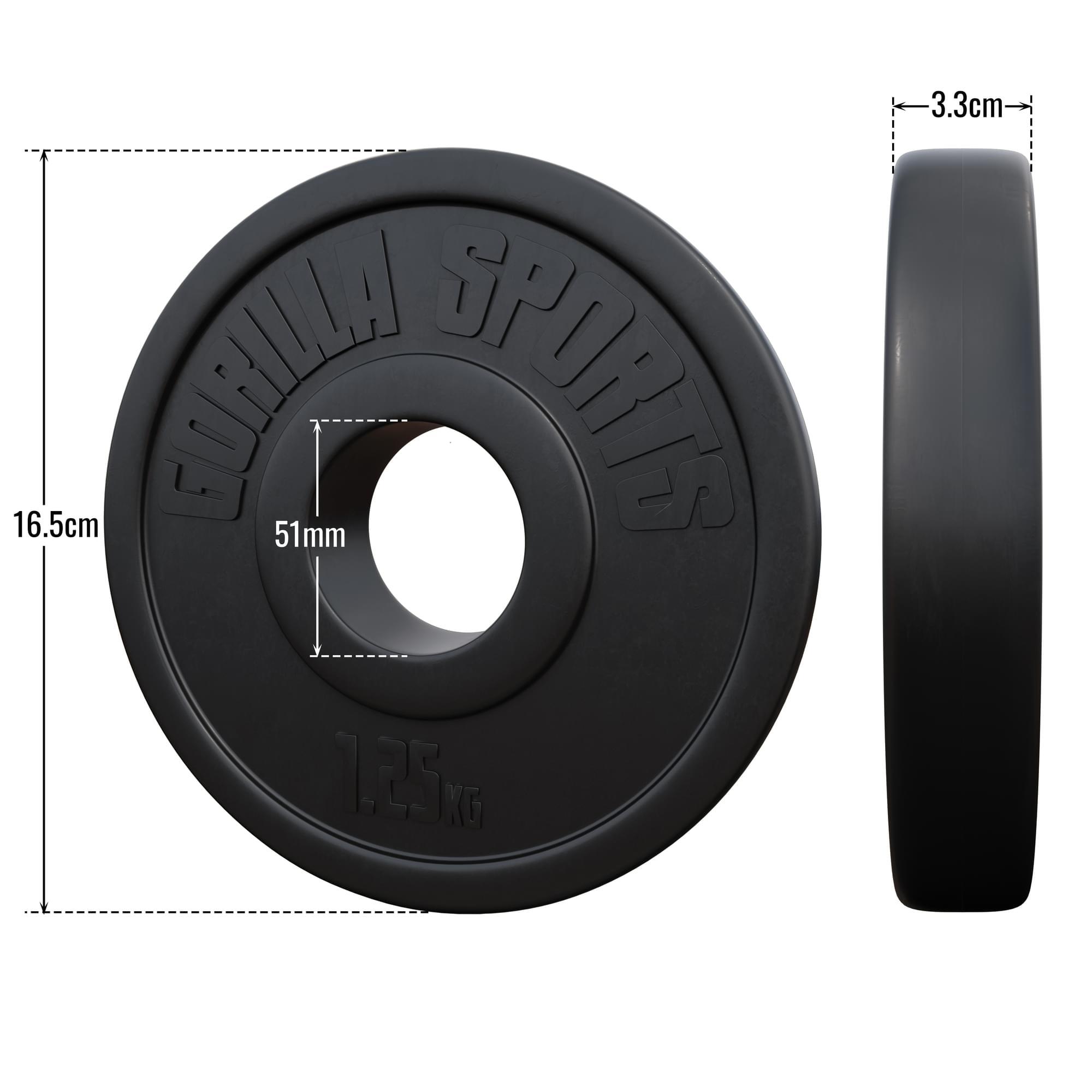 Hantelscheibe 50/51mm Kunststoff 1,25KG - 15KG 2/5