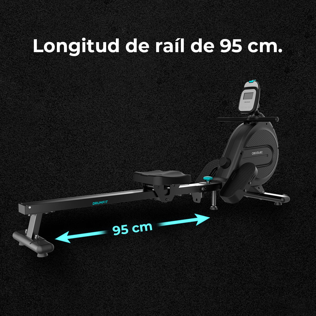 Cecotec Máquina de Remo Plegable con Resistencia Magnética Drumfit Rower 9000 Re 5/6