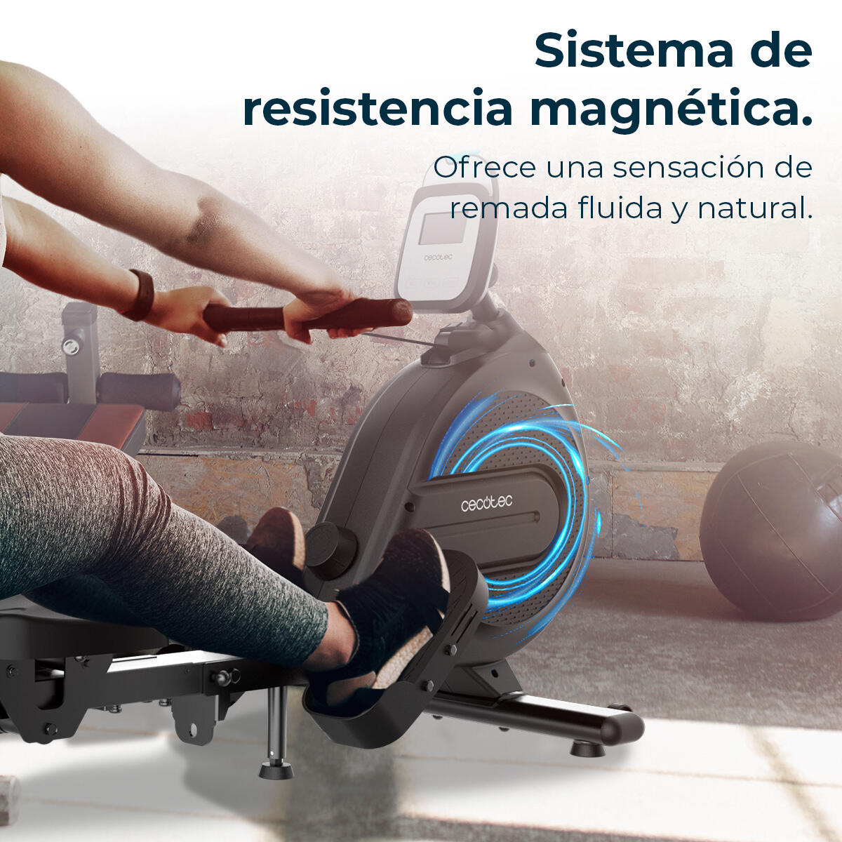 Cecotec Máquina de Remo Plegable con Resistencia Magnética Drumfit Rower 9000 Re 2/6