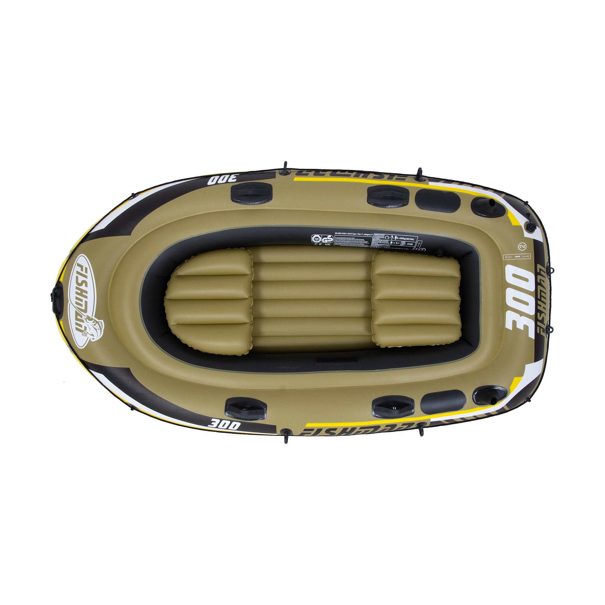 Ponton wędkarski turystyczny łódka wiosła pompka PATHFINDER Fishman 300 2/7