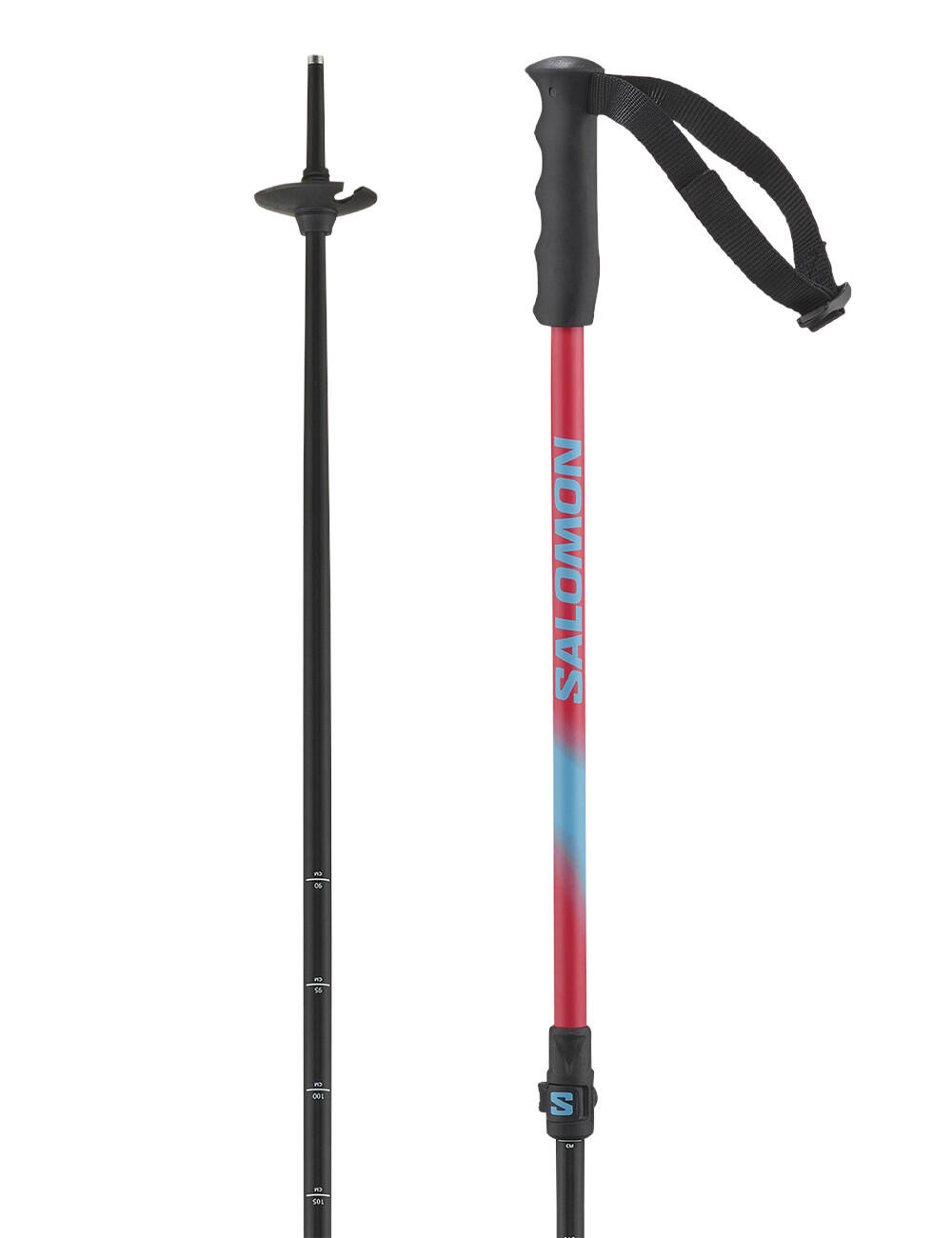 Dětské nastavitelné lyžařské hůlky SALOMON MTN JR – TELESKOPICKÉ 80–115 cm 2/3