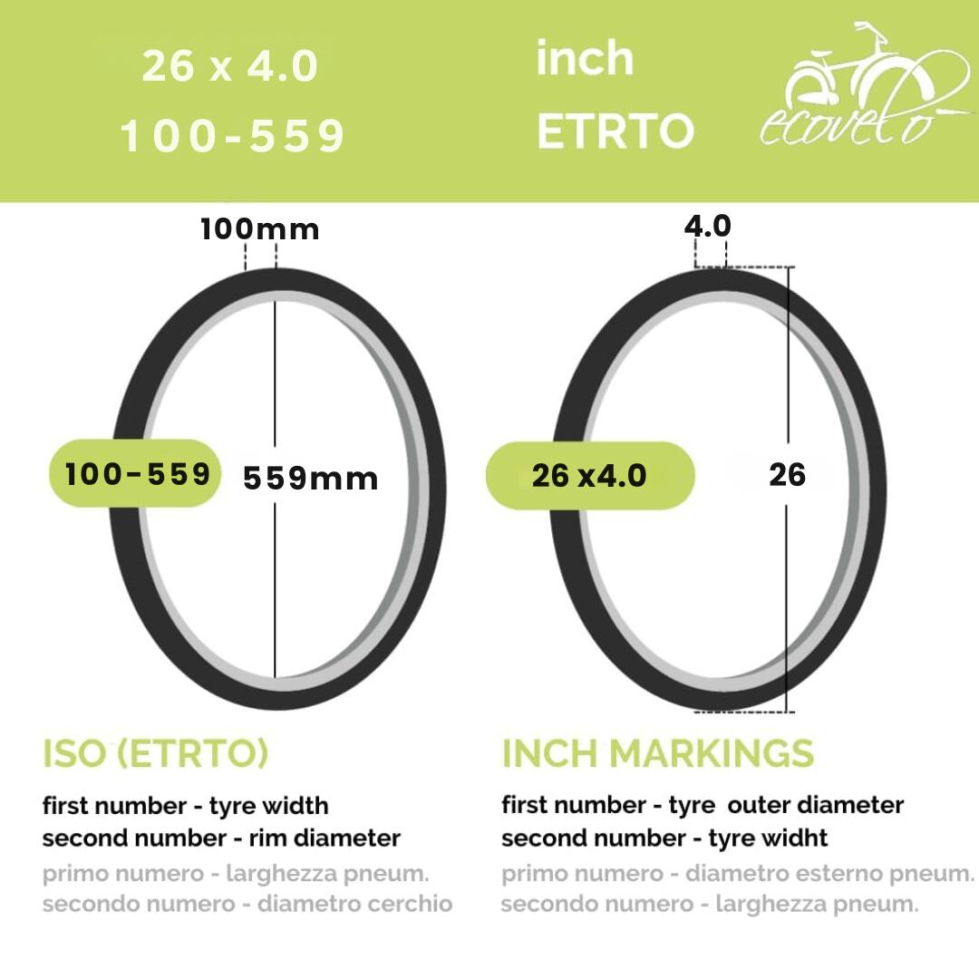 2 pneus 26x4.0 (100-559)+chambres, pneus vélo 26x4.0 fat bike MTB EV 2/6