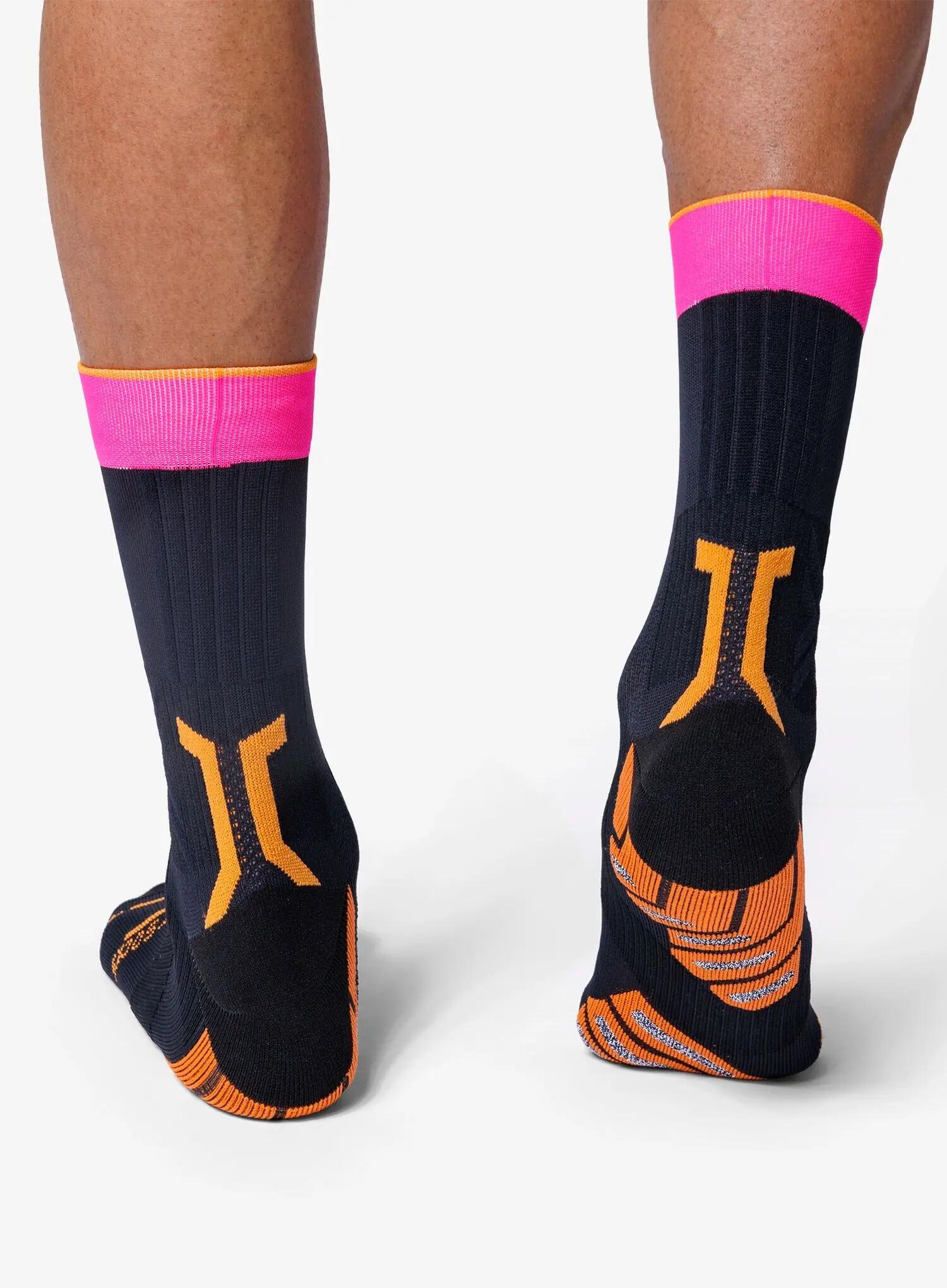 X-Socks Trailrun Terraskin Expert Crew Socken Schwarz/Pink 4/7