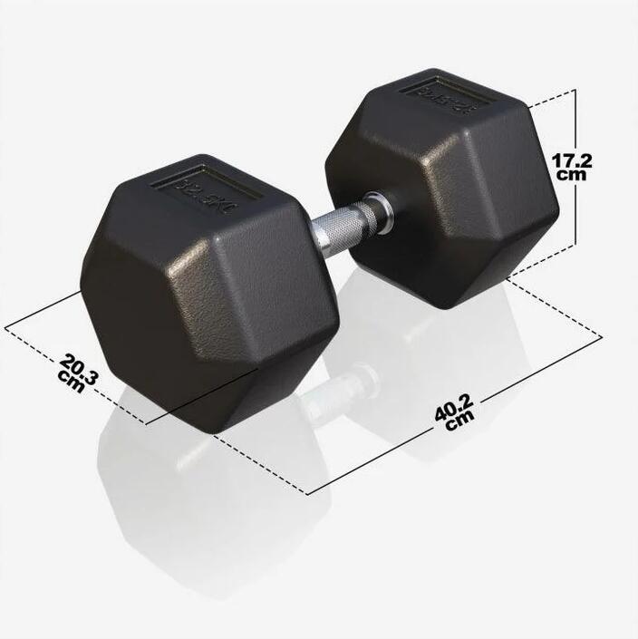Hexagon Kurzhantel Gummi 2-50 kg 2/7