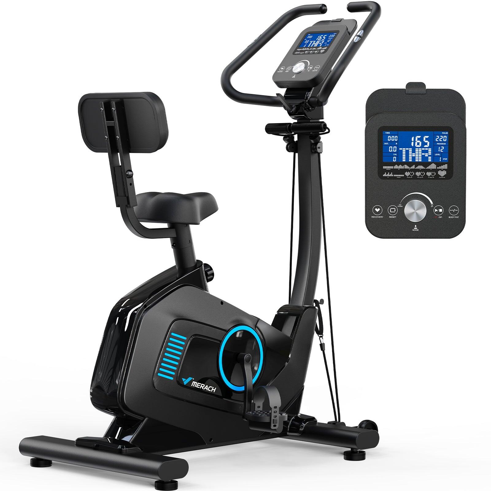 Vélo d'appartement - fitness - dossier, connecté - s47 - noir 1/1