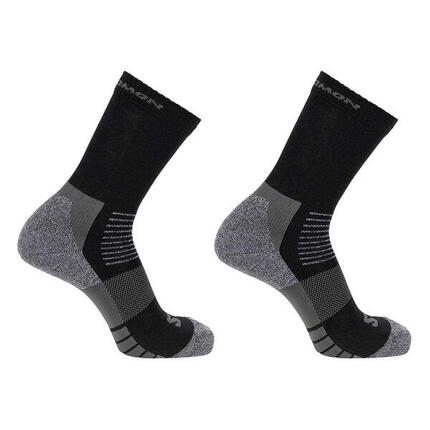 Lot De 2 Chaussettes Femme (Noir / Gris)