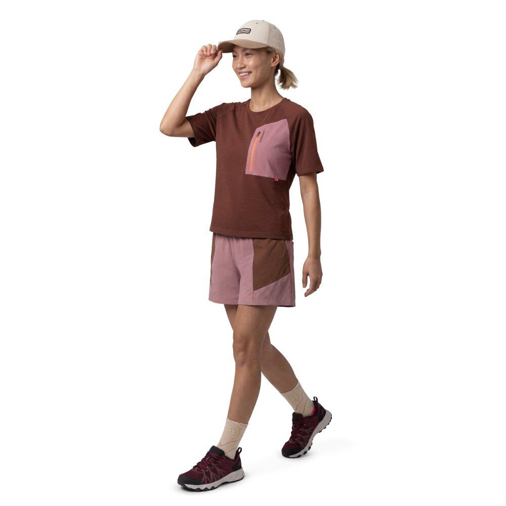 Salopette short randonnée déperlante femme Kootenay Short-W Pink Rose 3/7