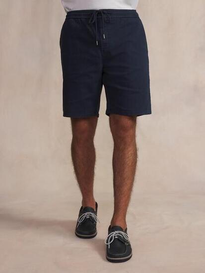 Bermuda - casual - Homme - ceinture élastiquée - FOXEEBER - bleu marine