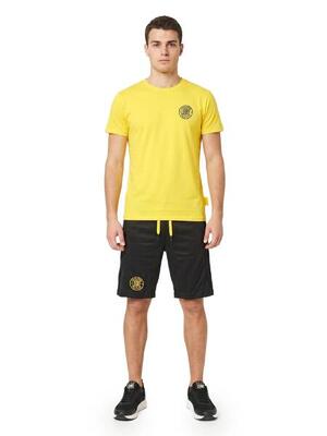 Heren t-shirt + fluorescerende bermudashort set