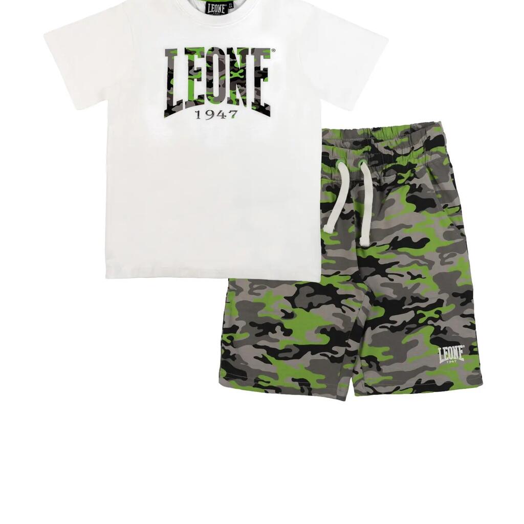 Children's t-shirt + Military Fluo Bermuda shorts set
