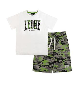Ensemble t-shirt enfant + bermuda militaire fluo